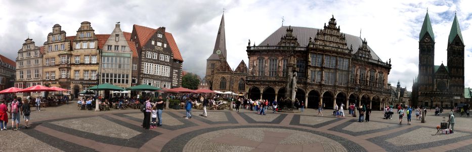 Historické centrum hansovního města Brémy - náměstí Am Markt.
