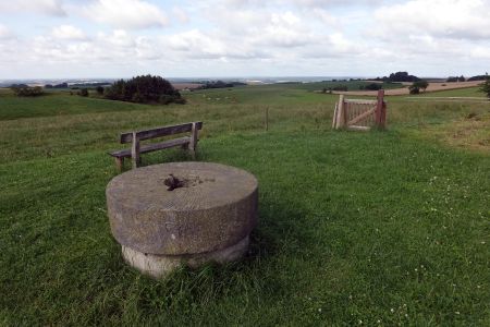 Nejvyšším bodem Dánska je nyní toto místo - Møllehøj vysoký 170,86 metru. Leží vedle zemědělské farmy asi 200 metrů západně od Ejer Bavnehøj .