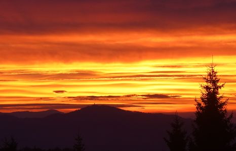 Lubaň - ranní červánky