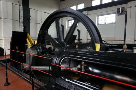 Parní důlní stroj v 