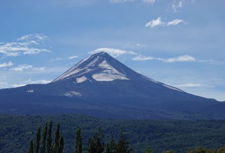 Volcán Llaima - přijíždíme do NP Conguillio.
