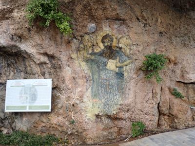 Sv. Jan Křtitel na stěně jeskyně